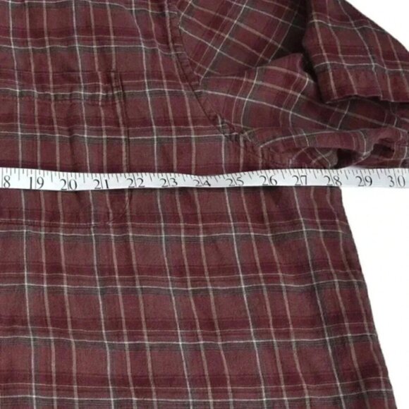 Vintage Eddie Bauer Linen Blend Plaid Short Sleeve Shirt Button Down Size XXL - Picture 6 of 7
